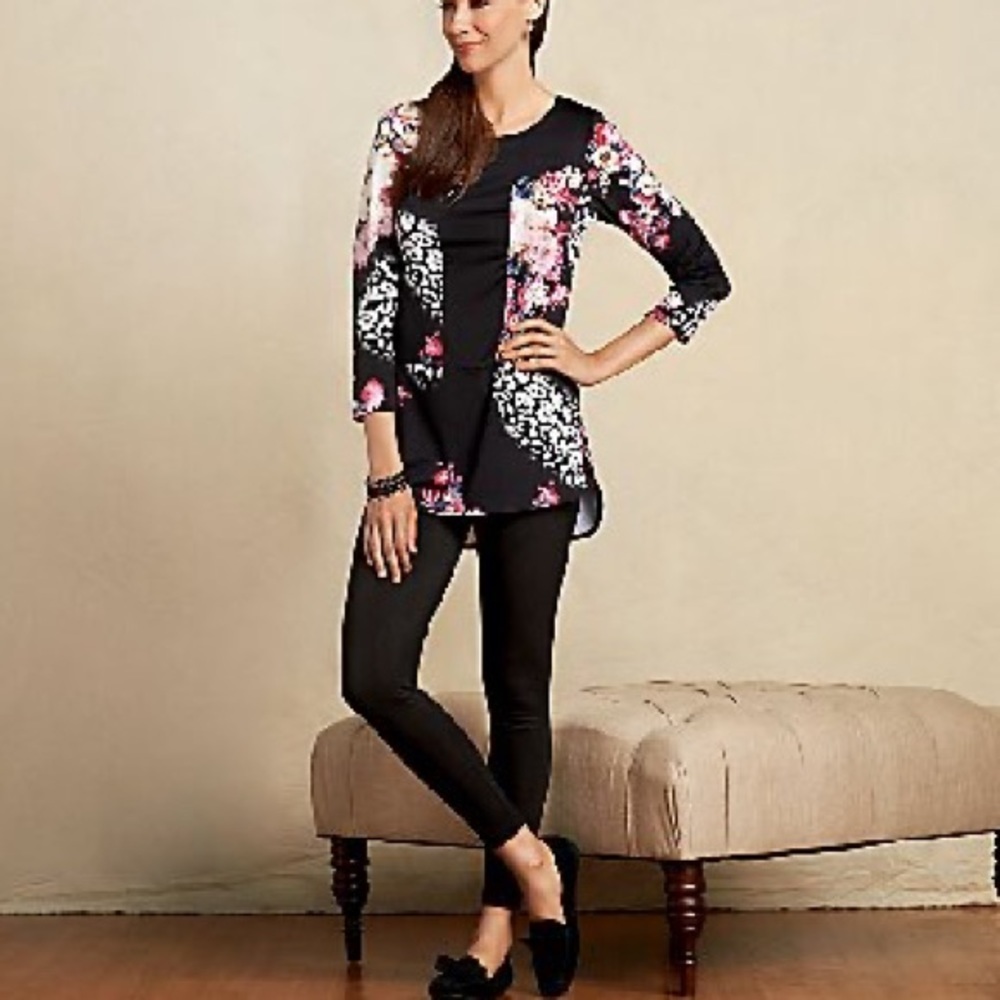 women with control by renee greenstein tall fit pull on knit leggings black, MT - Picture 2 of 11